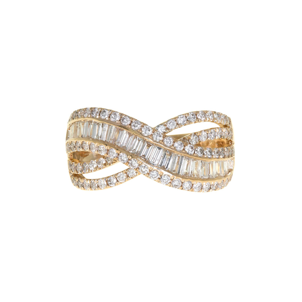 Classy Diamond Ring in 14K Yellow Gold