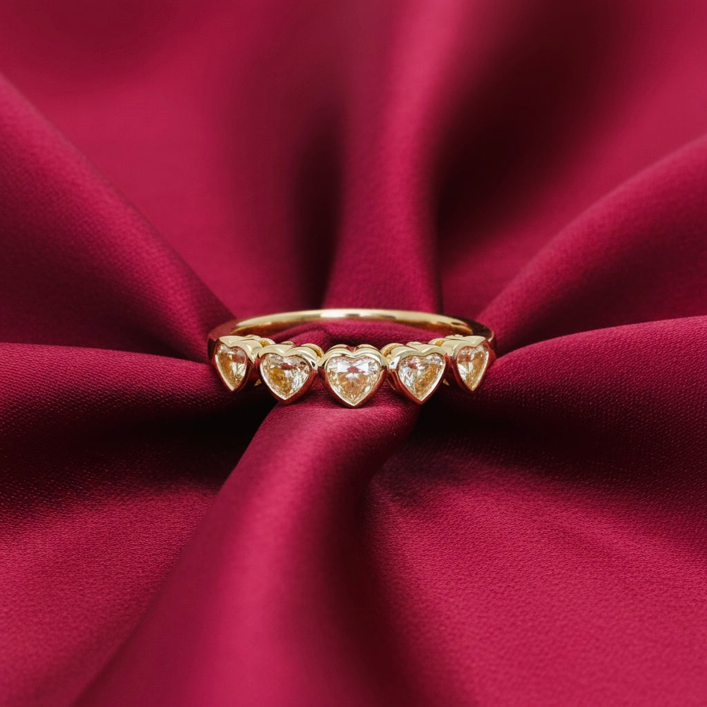 Heart Shape Yellow Diamond Ring in 18K Yellow Gold
