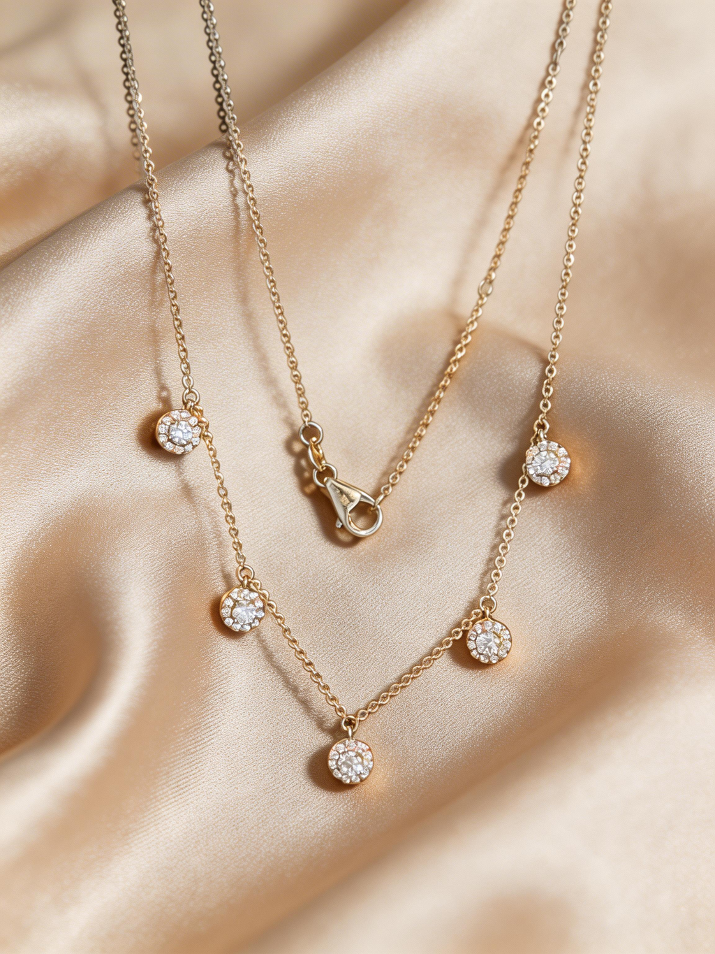 Dangle Diamond Necklace in 14K Yellow Gold – 0.65 CTW Everyday Elegance
