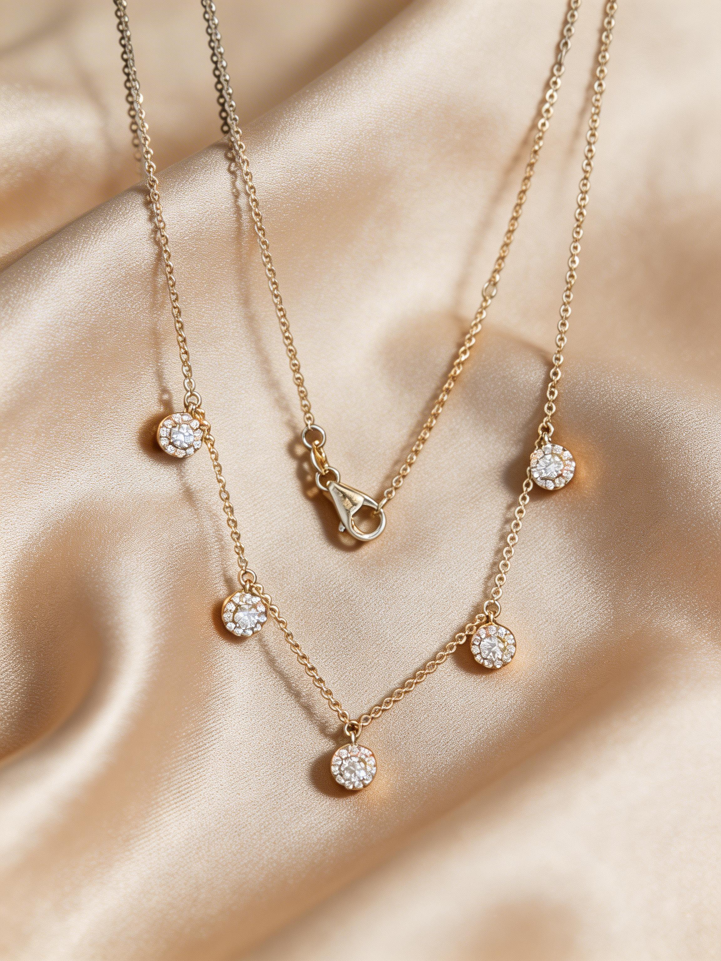 Dangle Diamond Necklace in 14K Yellow Gold – 0.65 CTW Everyday Elegance