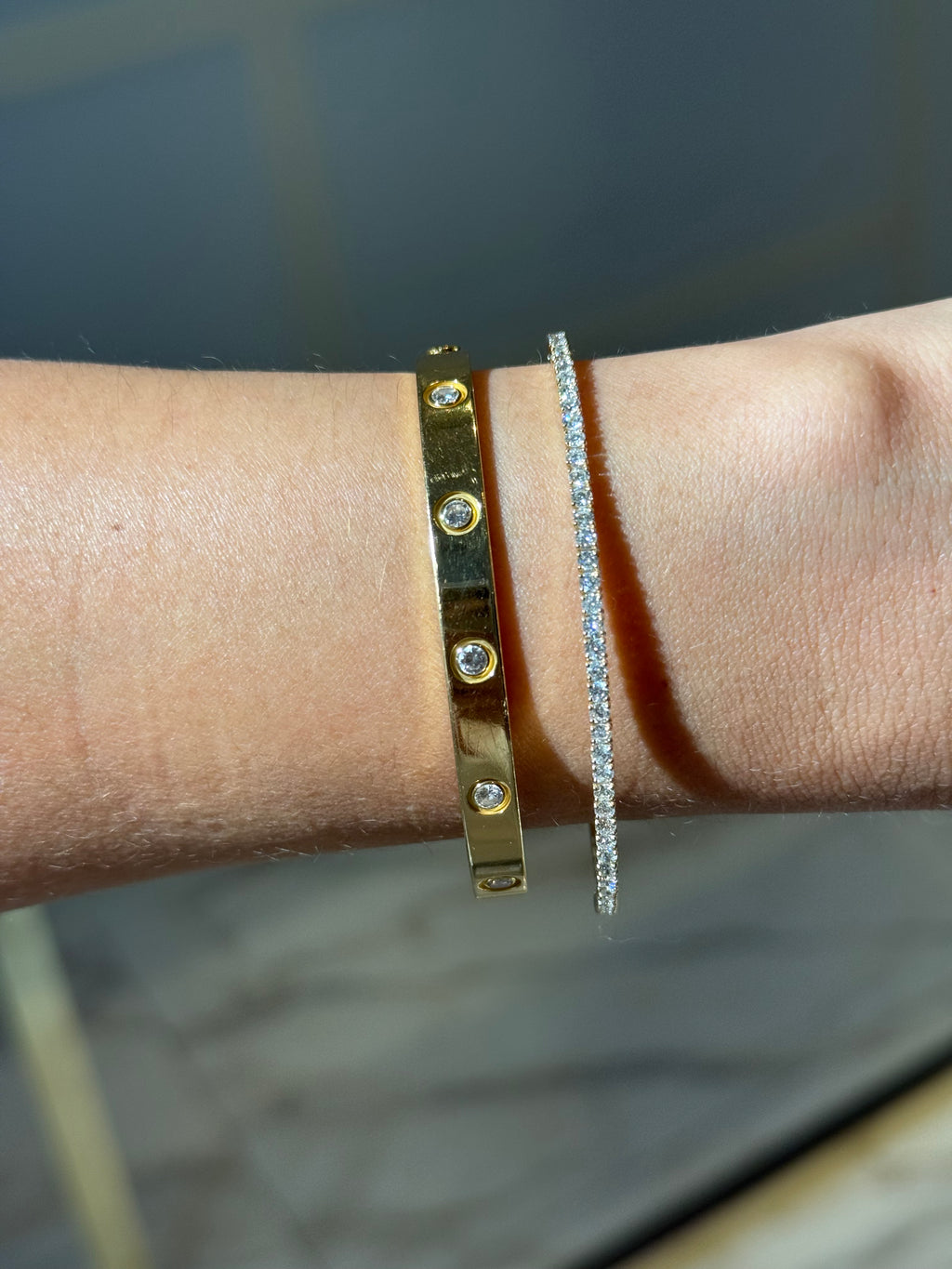 Flexible Diamond Bangle Bracelet in 14K Yellow Gold – 1.42 CTW Natural Diamonds