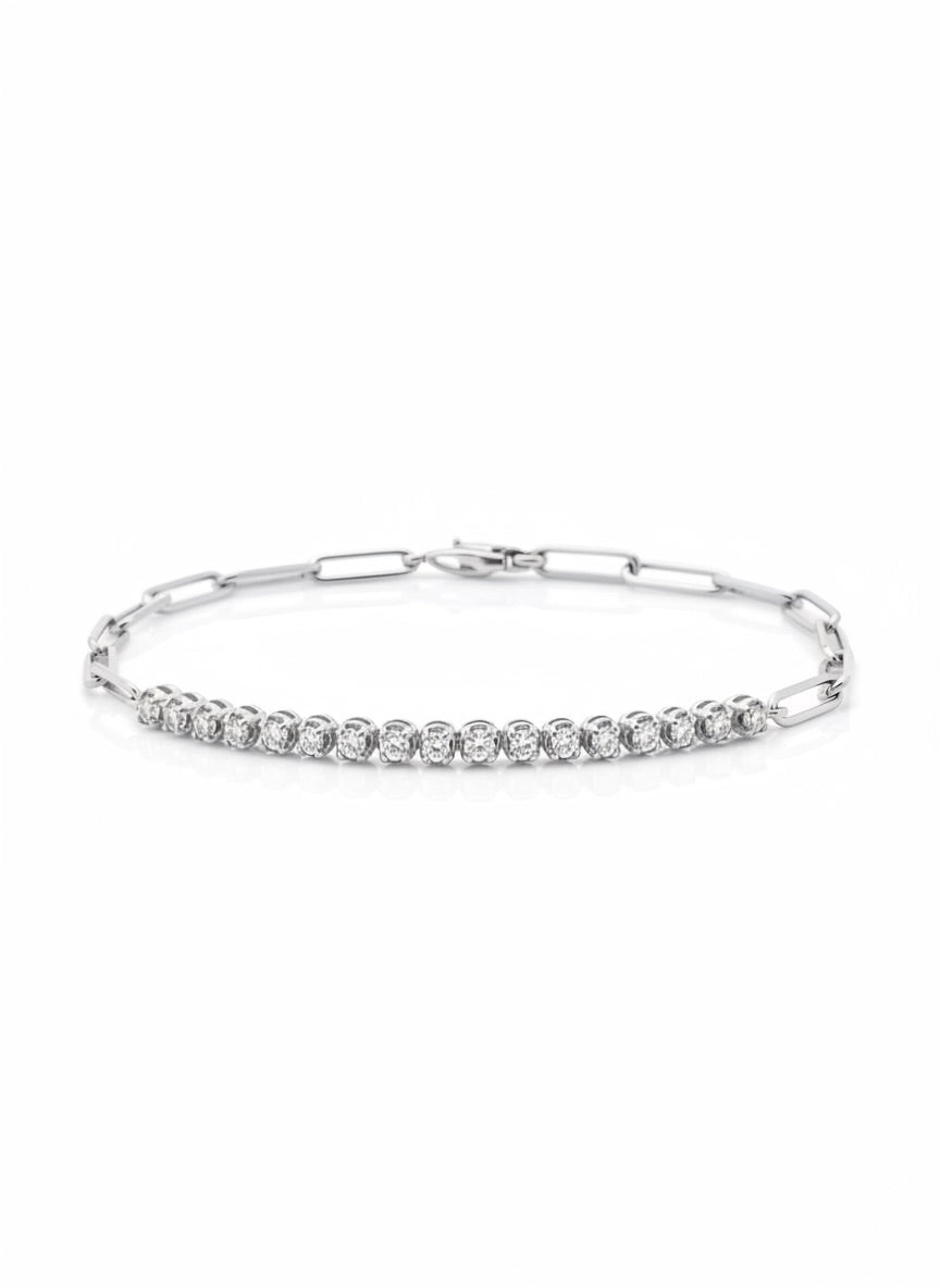 Buttercup Diamond Tennis Bracelet in 14K White Gold – Everyday Luxury
