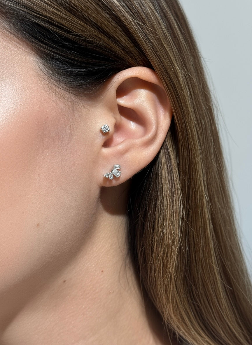 Diamond Studs in 14K White Gold