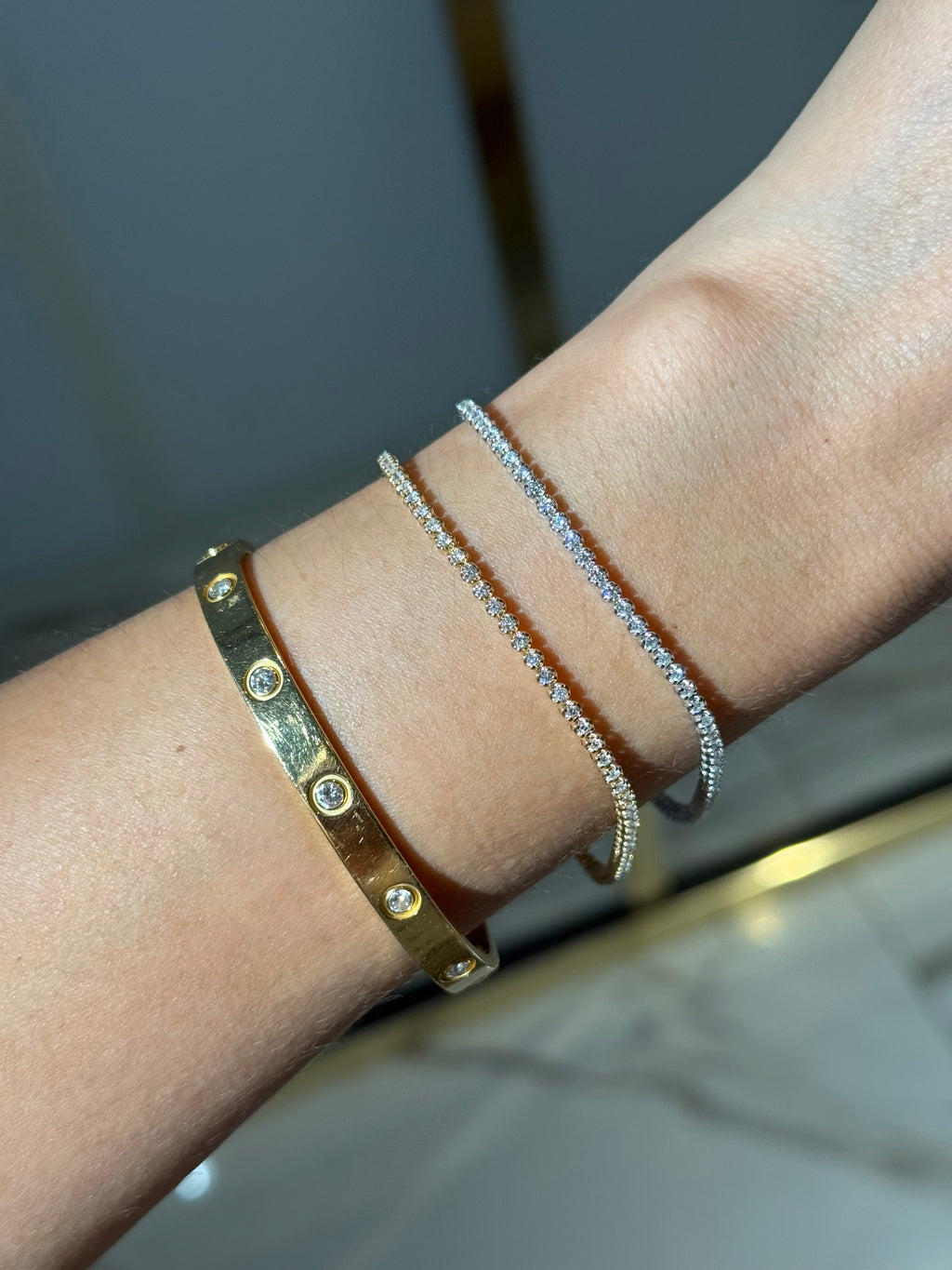 Diamond Tennis Bracelet Buttercup 1ctw in 14K Yellow Gold