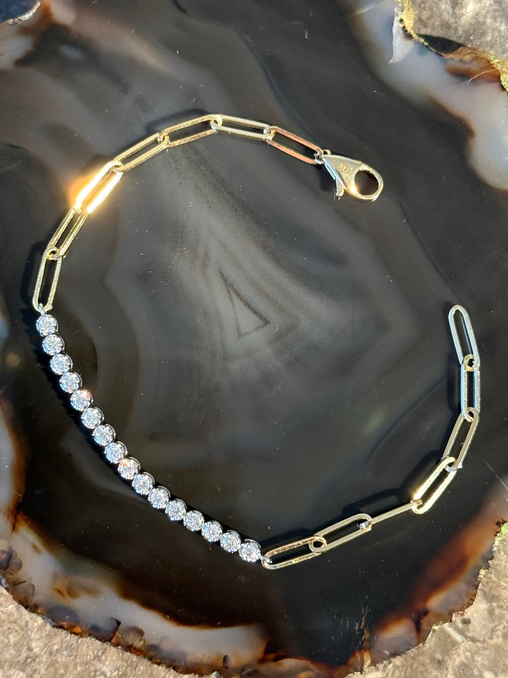 Buttercup Diamond Tennis Bracelet in 14K Two-Tone Gold – Fine Jewelry Essential