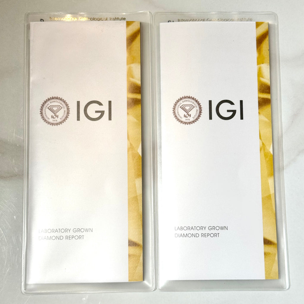 Lab-Grown Diamond Martini Stud Earrings 3.00 CTW IGI Certified VS1 F in 14K White Gold