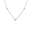 Heart Shape Diamond Necklace on 18K White Gold