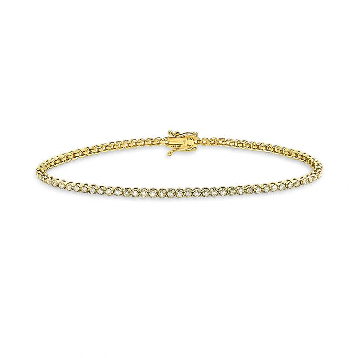 Diamond Tennis Bracelet Buttercup 1ctw in 14K Yellow Gold