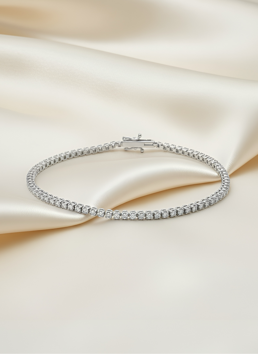 Buttercup Diamond Tennis Bracelet 1.00 CTW in 14K White Gold – Timeless Luxury