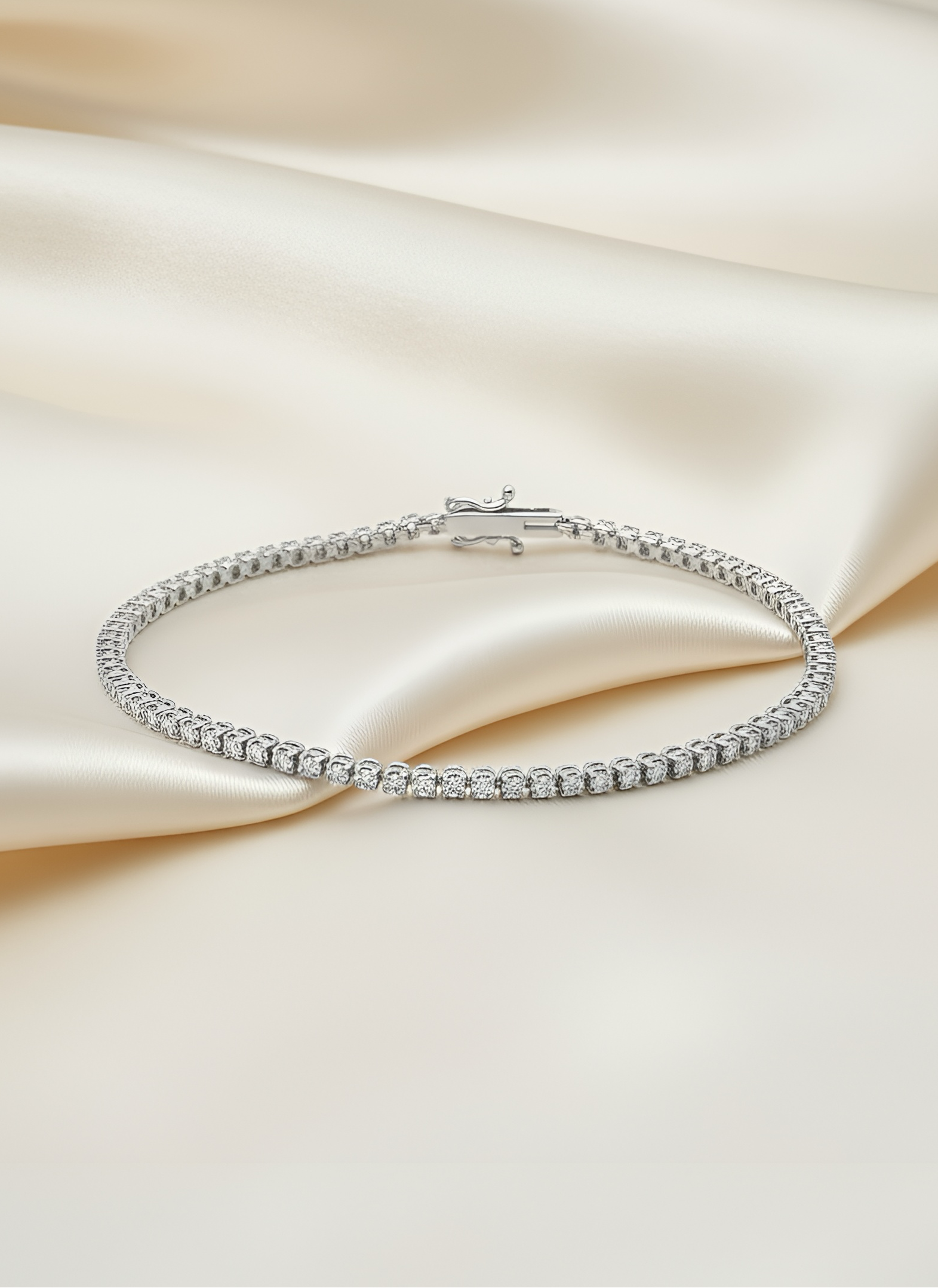 Buttercup Diamond Tennis Bracelet 1.00 CTW in 14K White Gold – Timeless Luxury