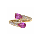 Diamond Pink Sapphire in 14K Yellow Gold
