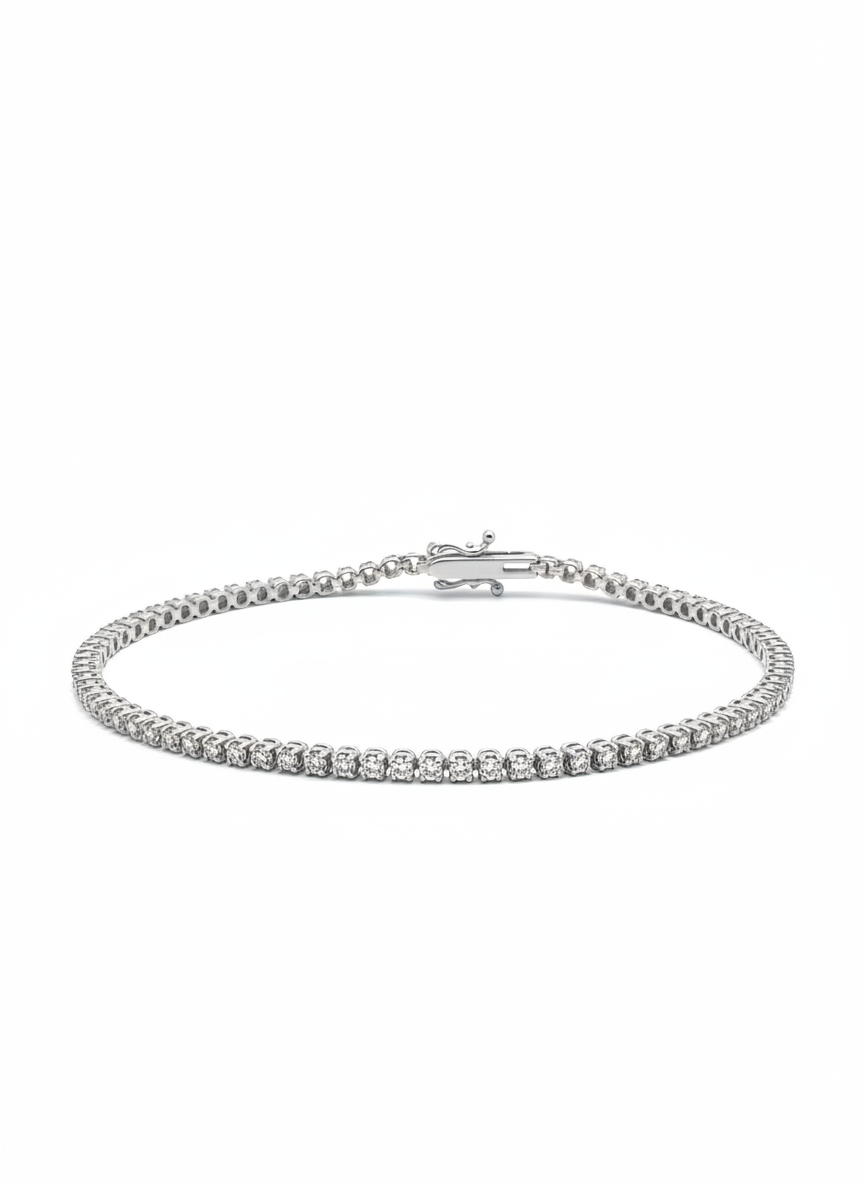 Buttercup Diamond Tennis Bracelet 1.00 CTW in 14K White Gold – Timeless Luxury