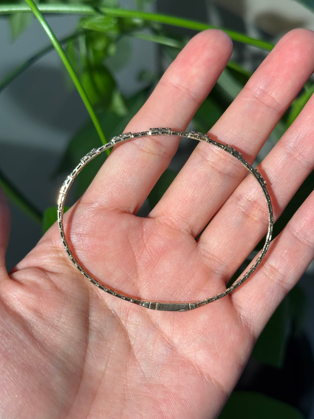 Flexible Diamond Bangle Bracelet in 14K Yellow Gold – 0.51 CTW Natural Diamonds