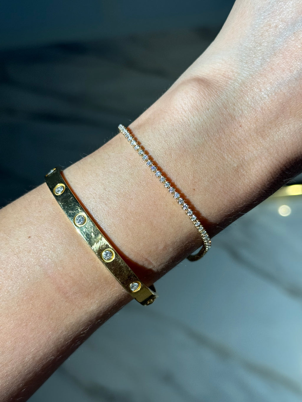 Diamond Tennis Bracelet Buttercup 1ctw in 14K Yellow Gold