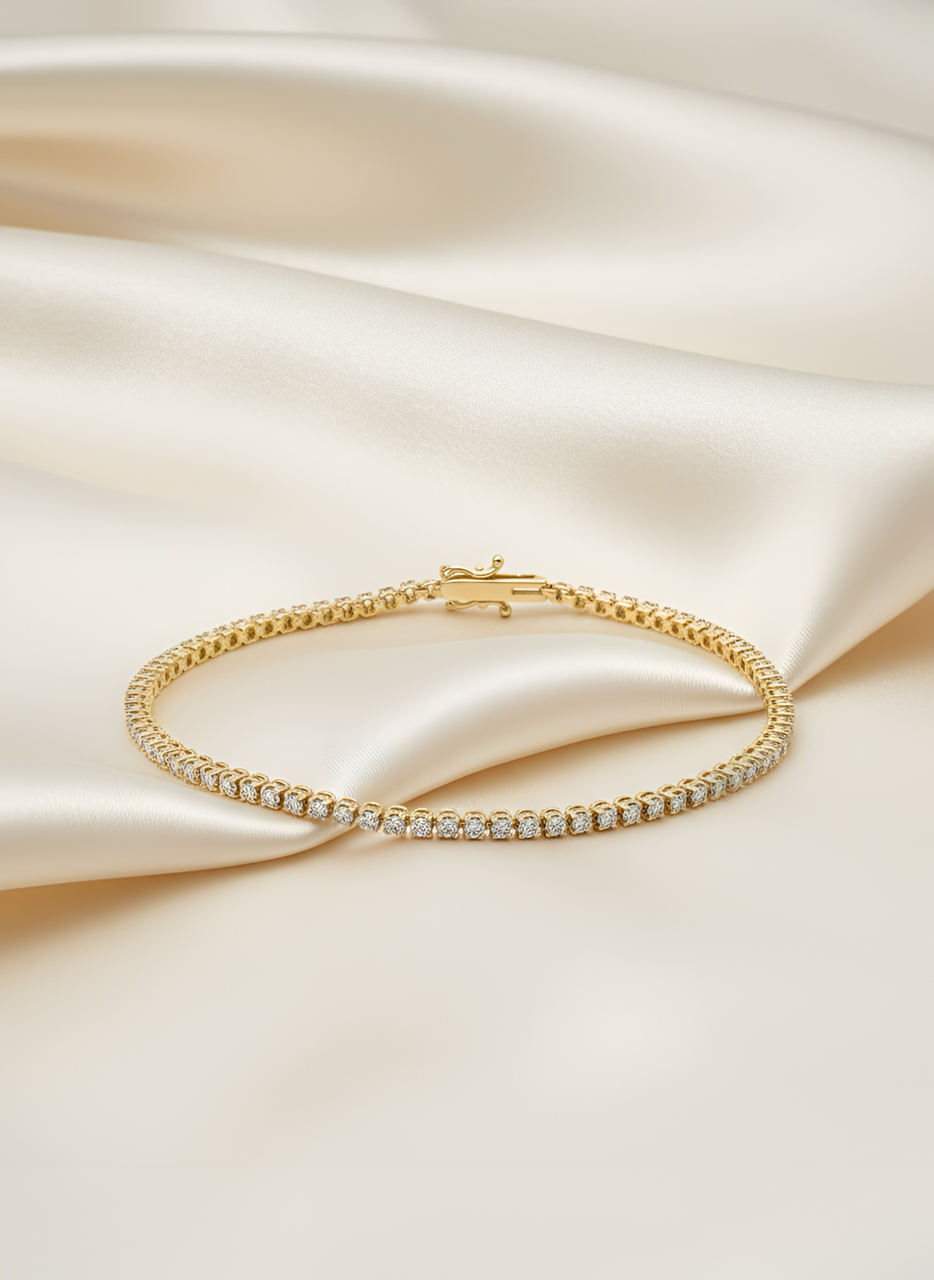Buttercup Diamond Tennis Bracelet 1.00 CTW in 14K Yellow Gold – Timeless Luxury