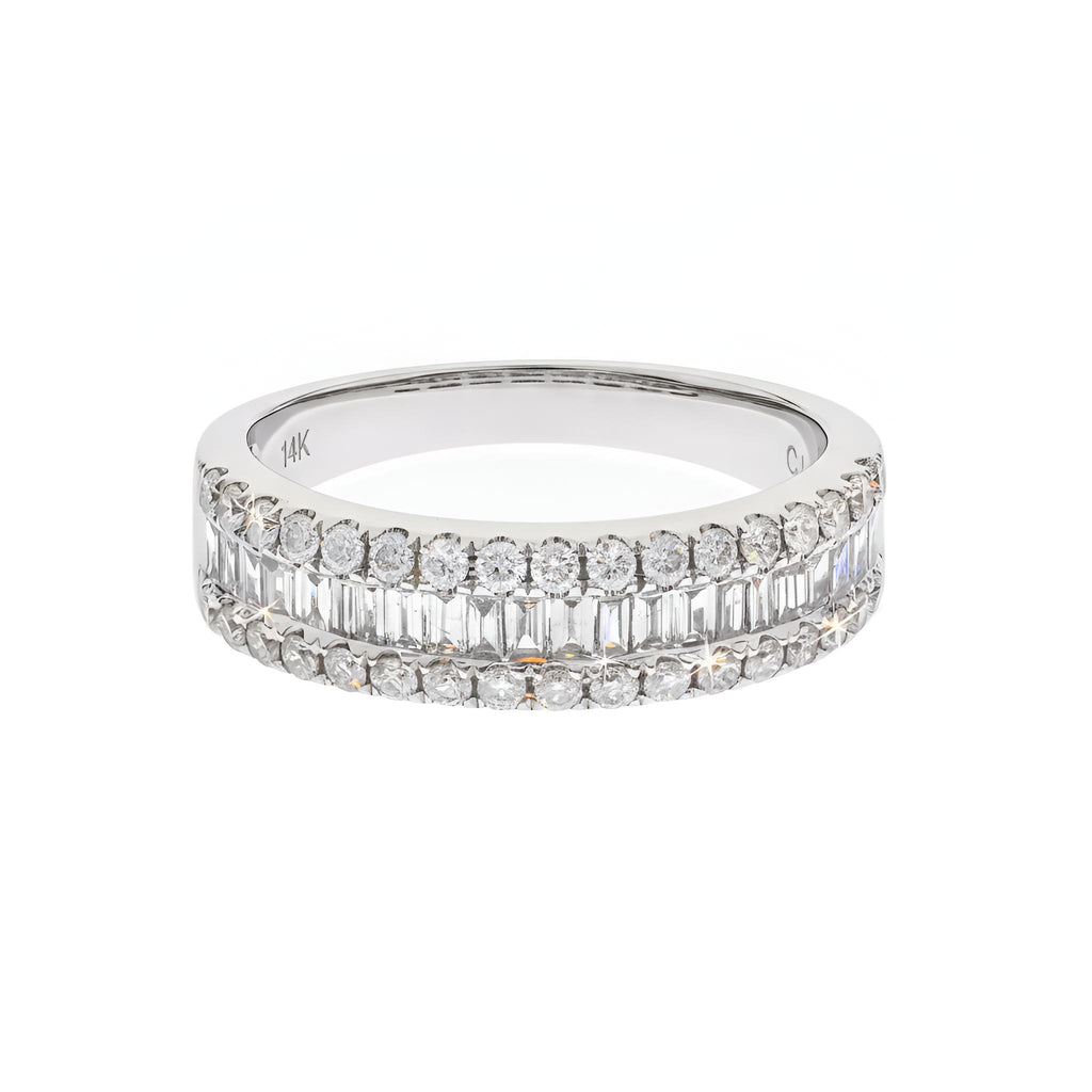 Classy Diamond Ring in 14K White Gold