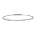 Flexible Diamond Bangle Bracelet in 14K White Gold – .95 CTW Natural Diamonds