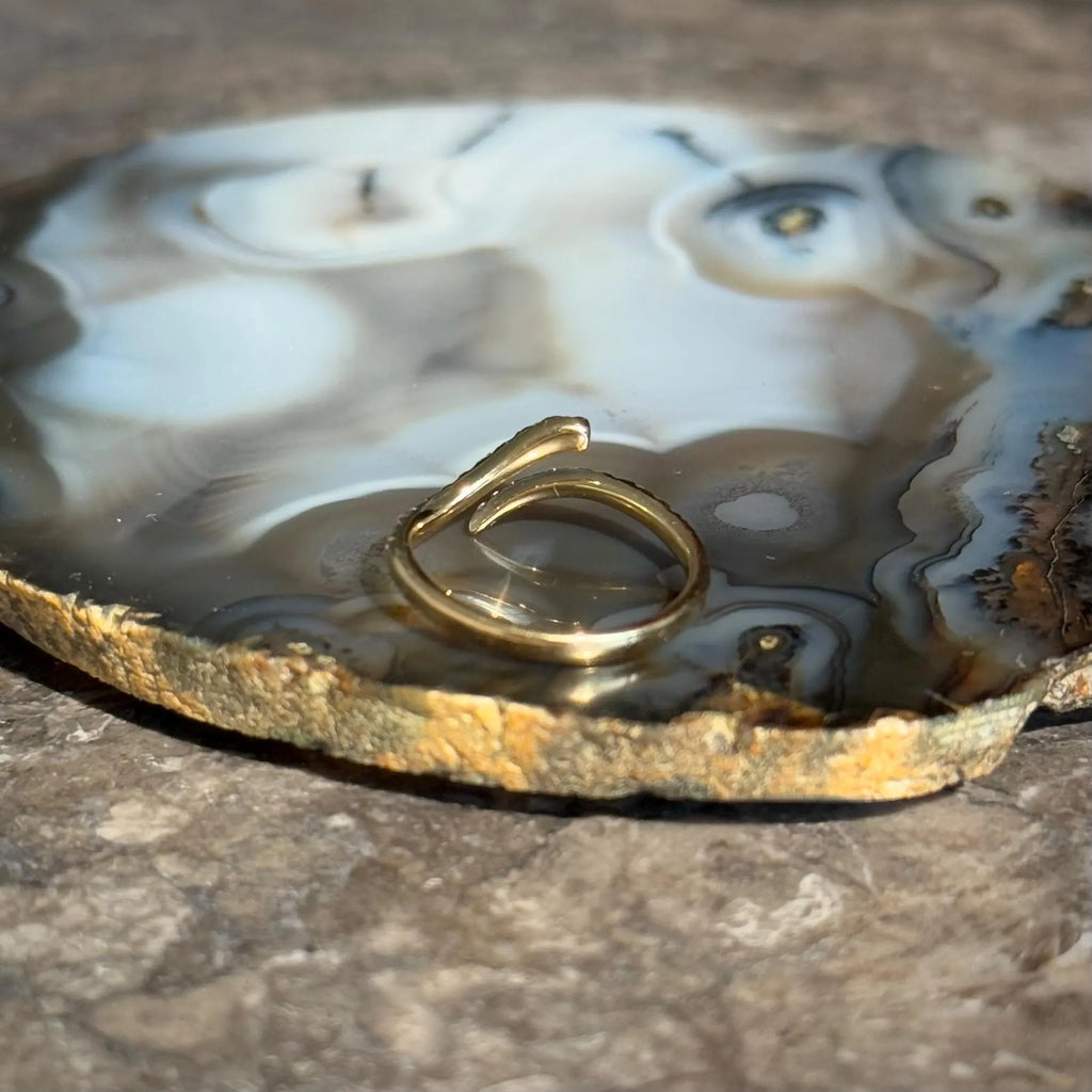 Diamond Bypass Ring in 18k Yellow Gold