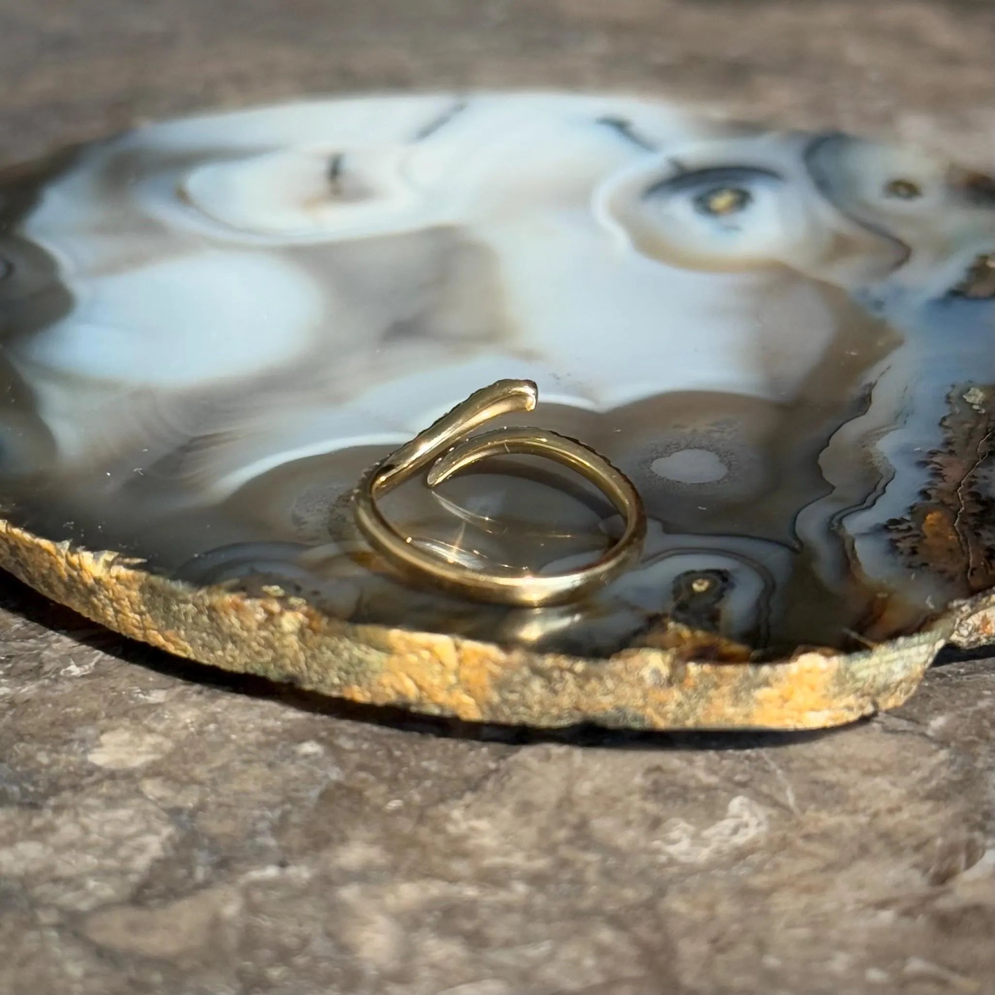 Diamond Bypass Ring in 18k Yellow Gold