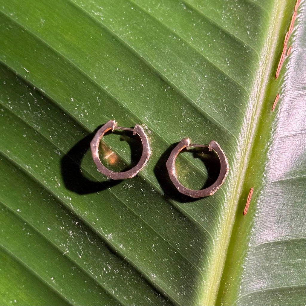 Diamond Hoop Earrings in 14k Yellow Gold