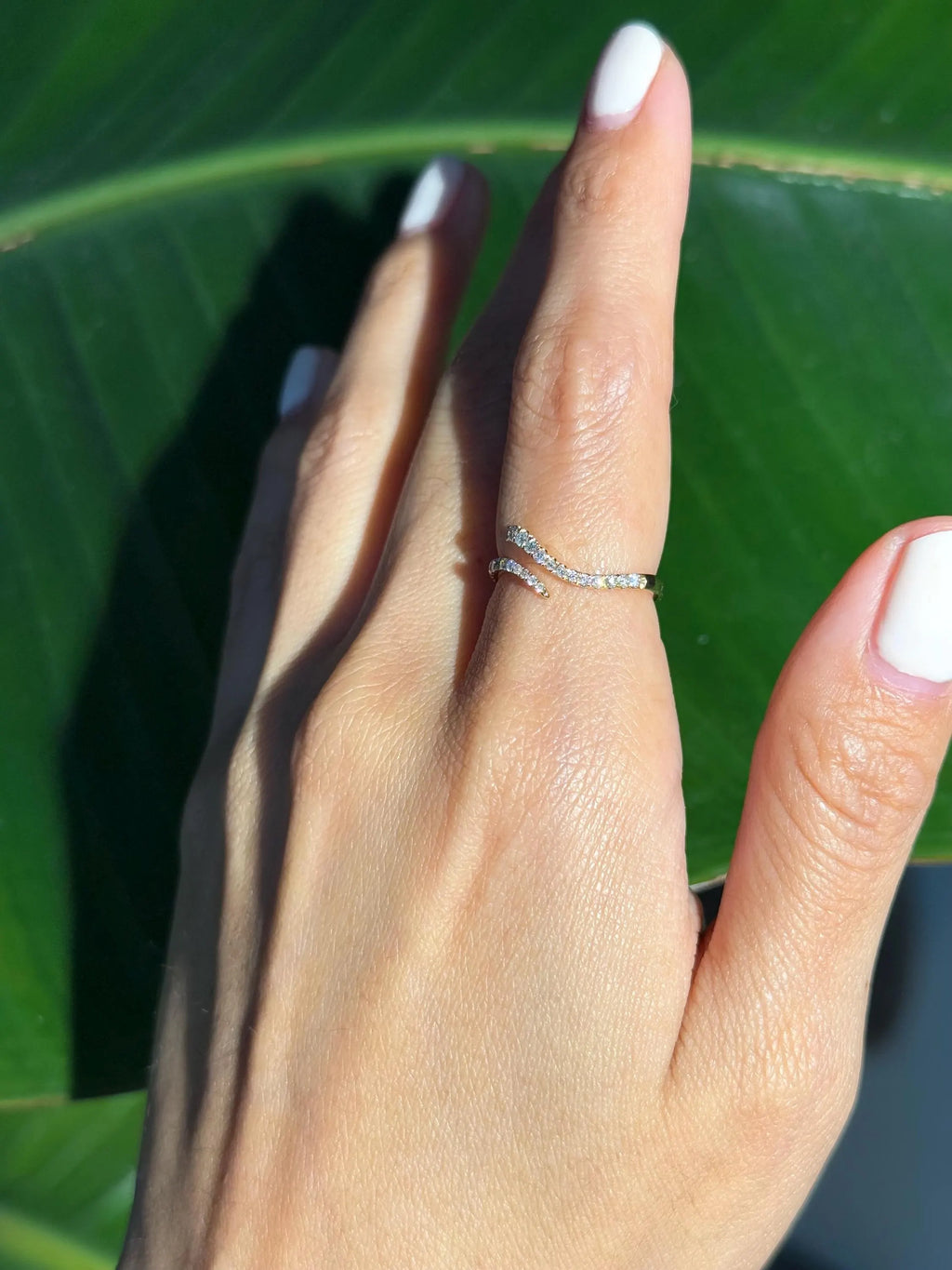 Diamond Bypass Ring in 18k Yellow Gold