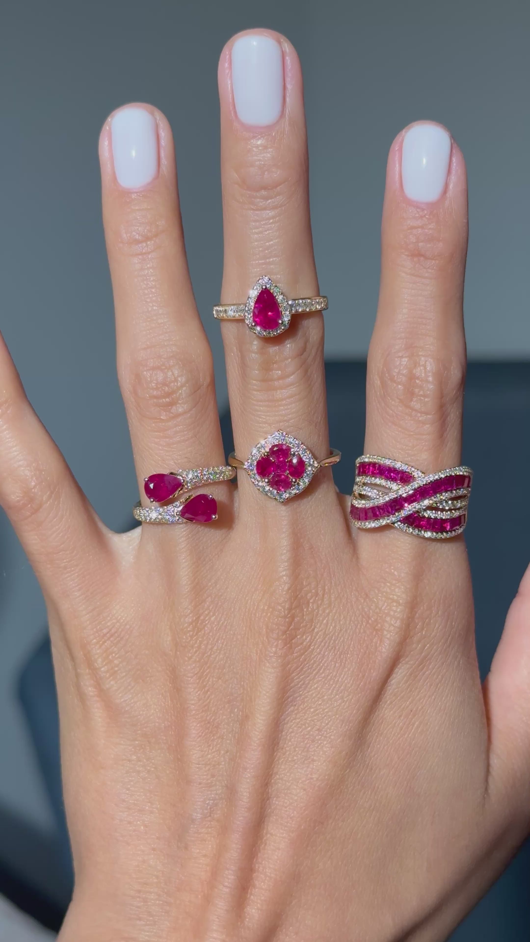 Diamond Ruby Ring in 14K Yellow Gold