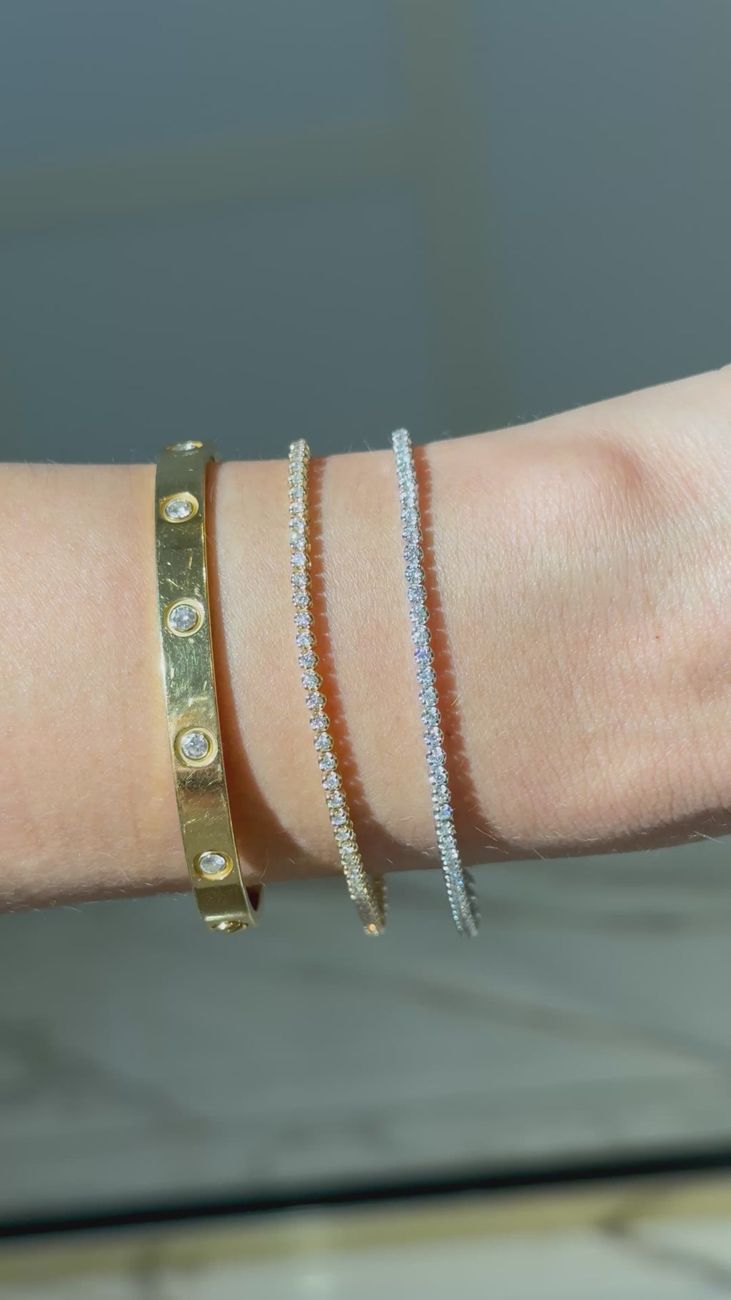 Diamond Tennis Bracelet Buttercup 1ctw in 14K Yellow Gold