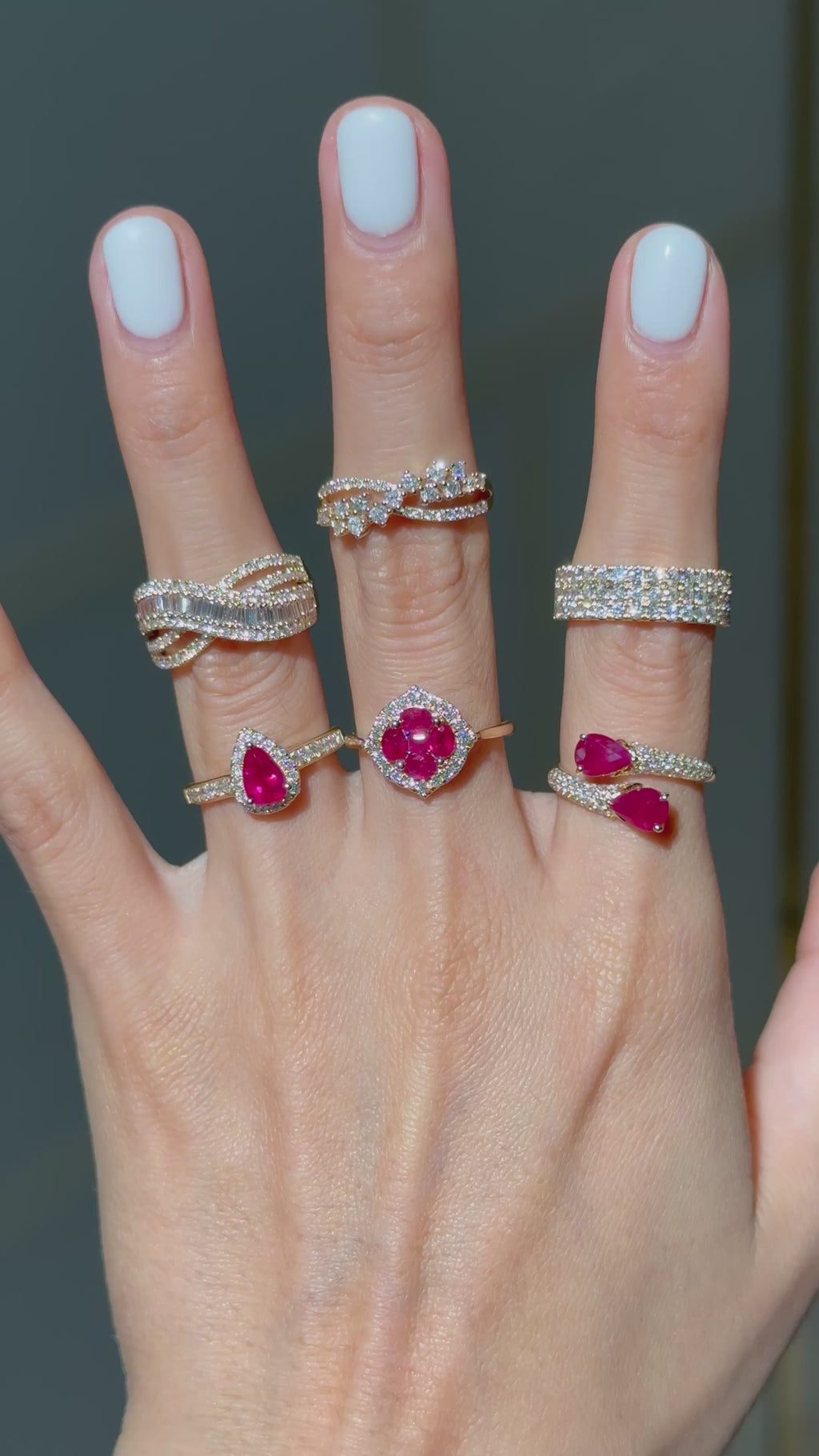 Diamond Ruby Ring in 14K Yellow Gold