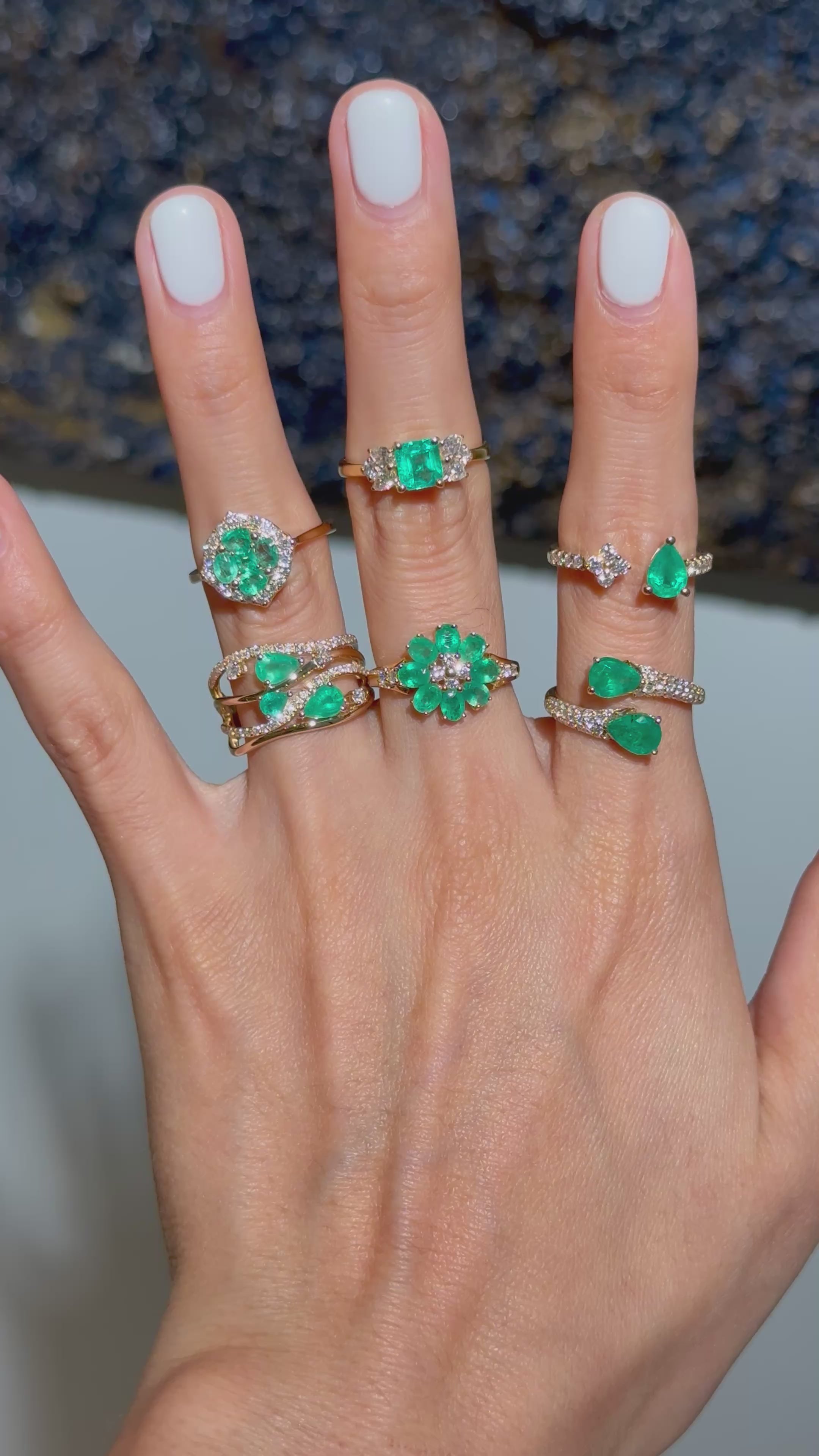 Diamond Emerald Ring in 14K Yellow Gold