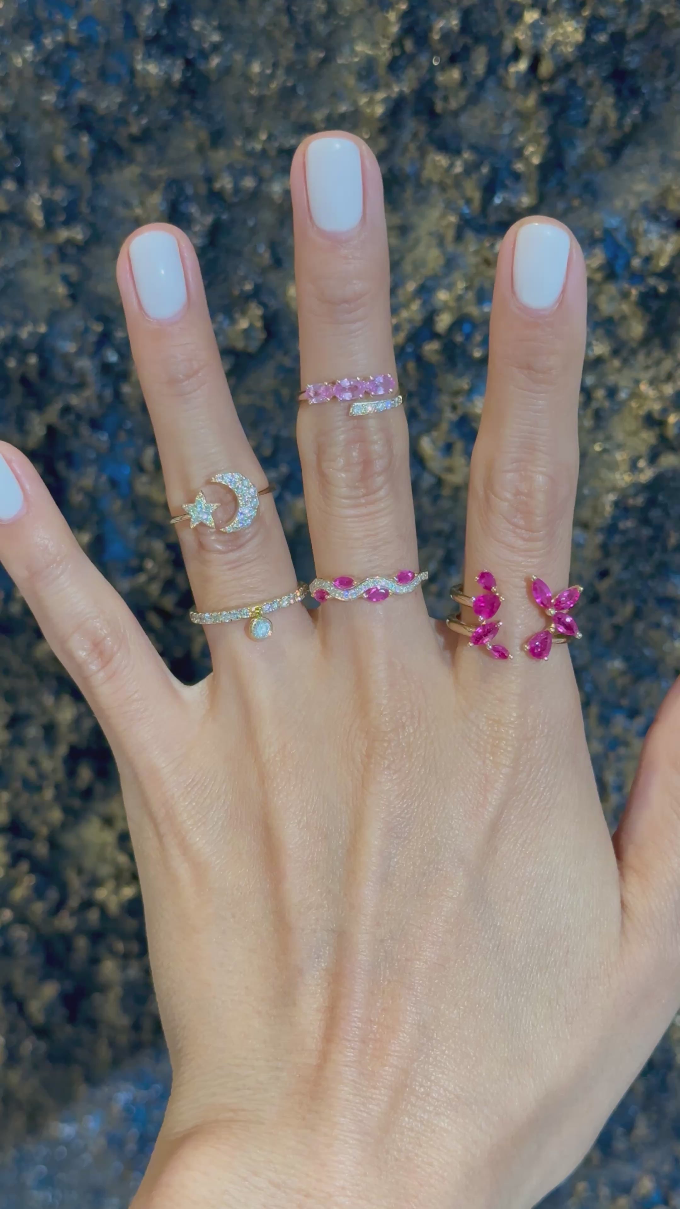 Floral Ruby Ring in 18K Yellow Gold