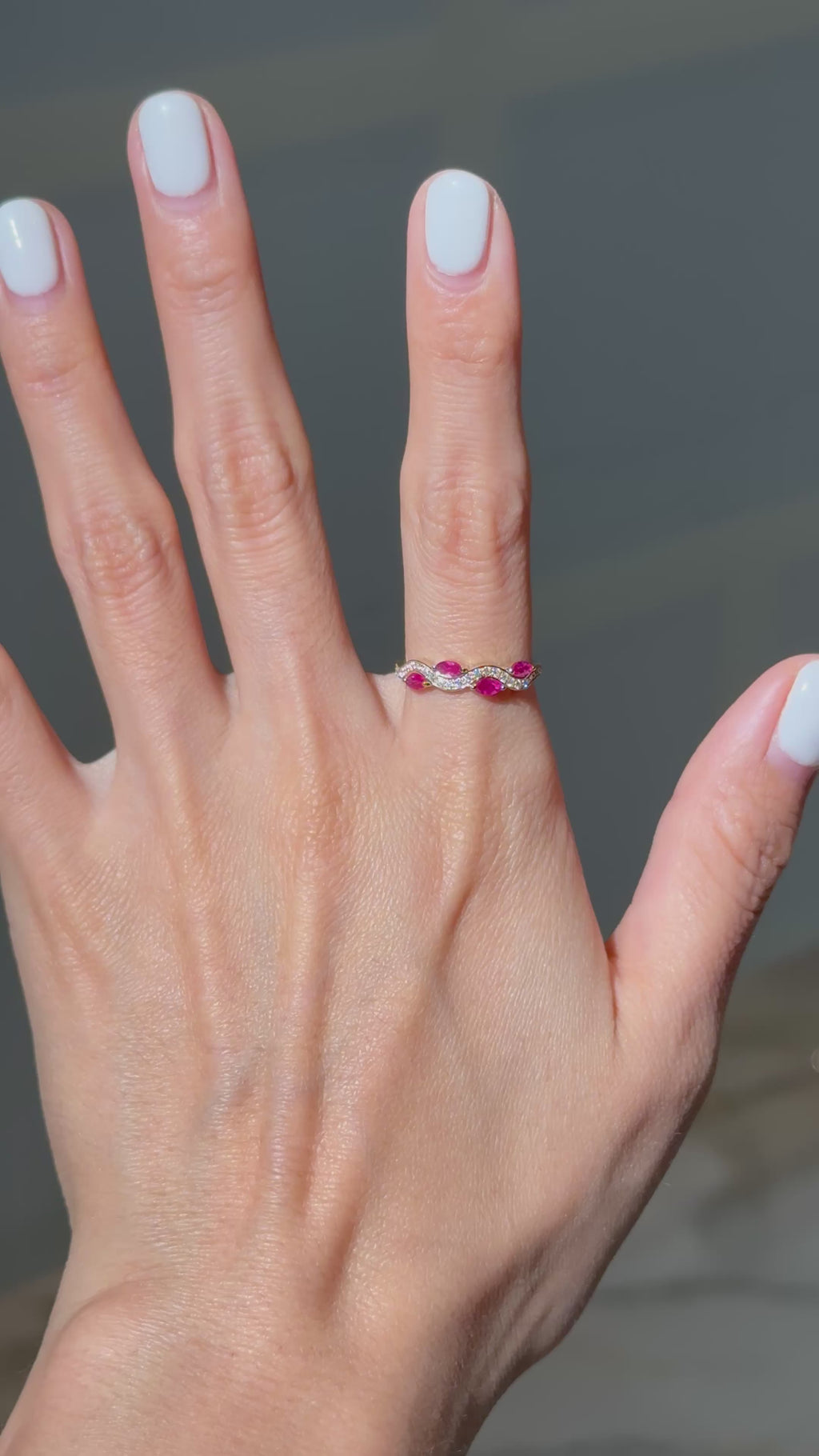 Ruby Diamond Ring in 14K Yellow Gold