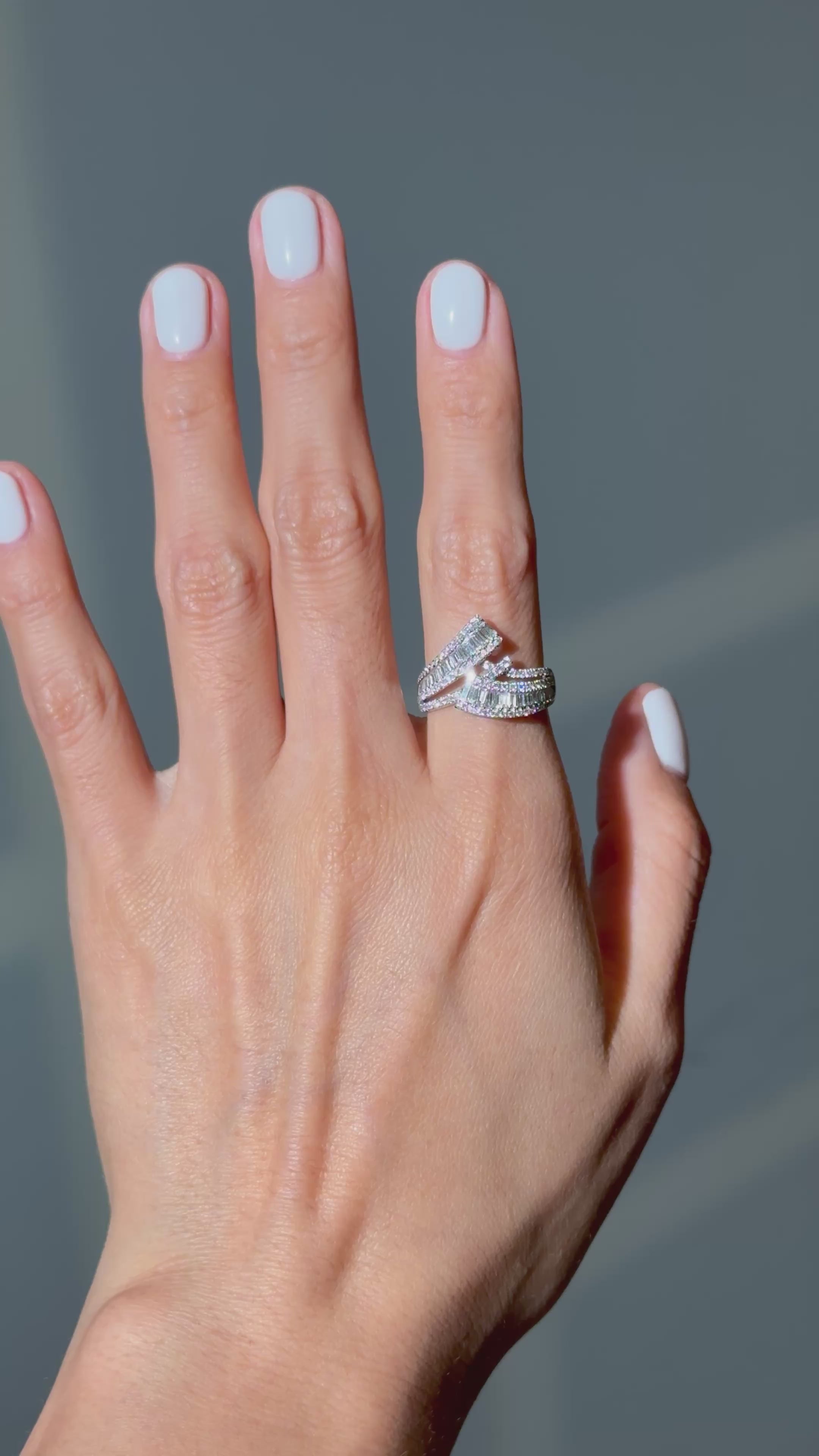 Abanico Diamond Ring in 14K White Gold