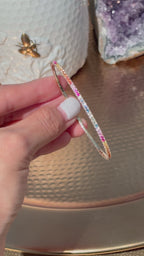 Flexible Multi Colored Sapphire Bangle Bracelet in 14K Yellow Gold – 1.71 CTW Natural Sapphires