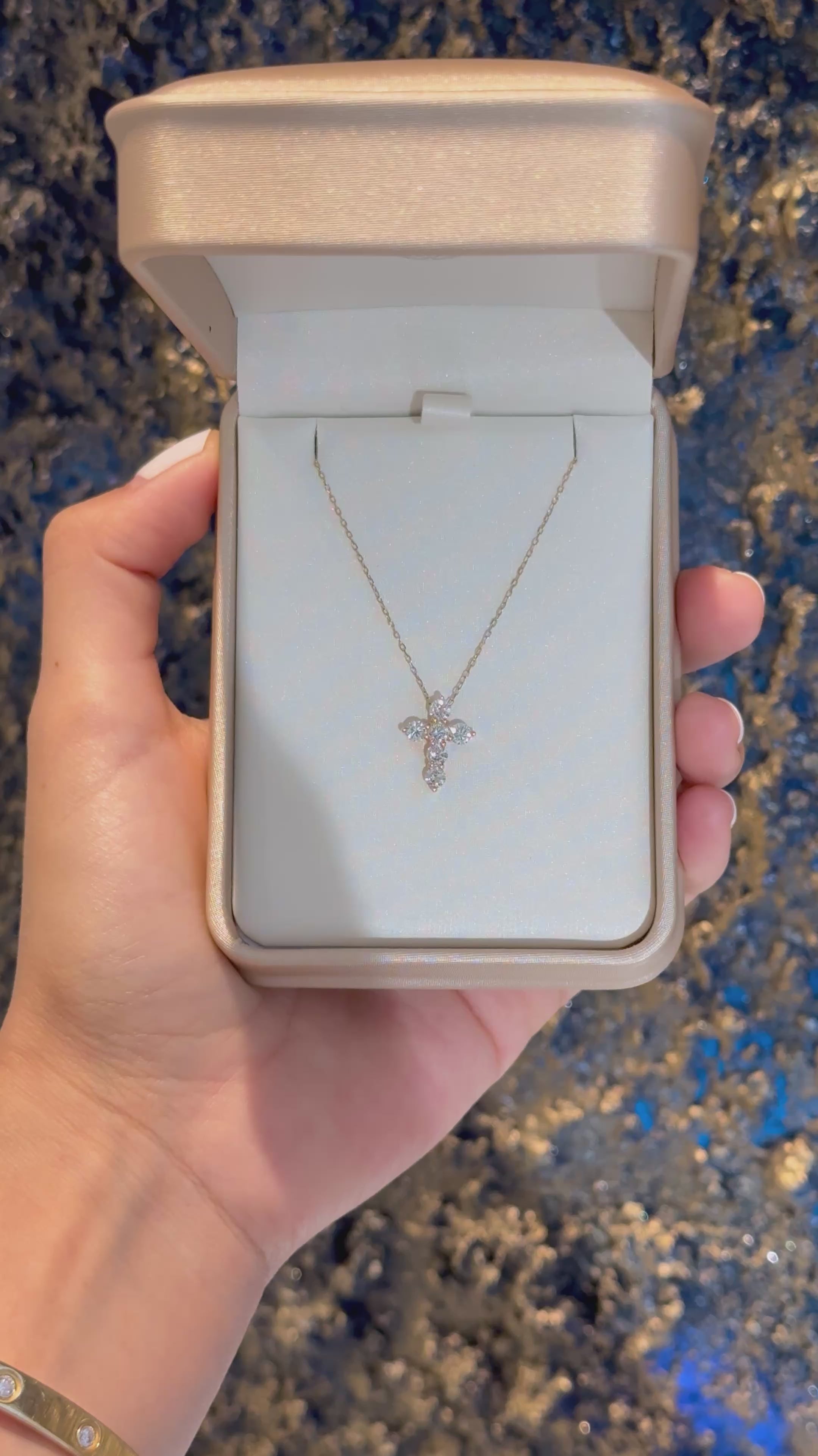 Diamond Cross in 14K Yellow Gold