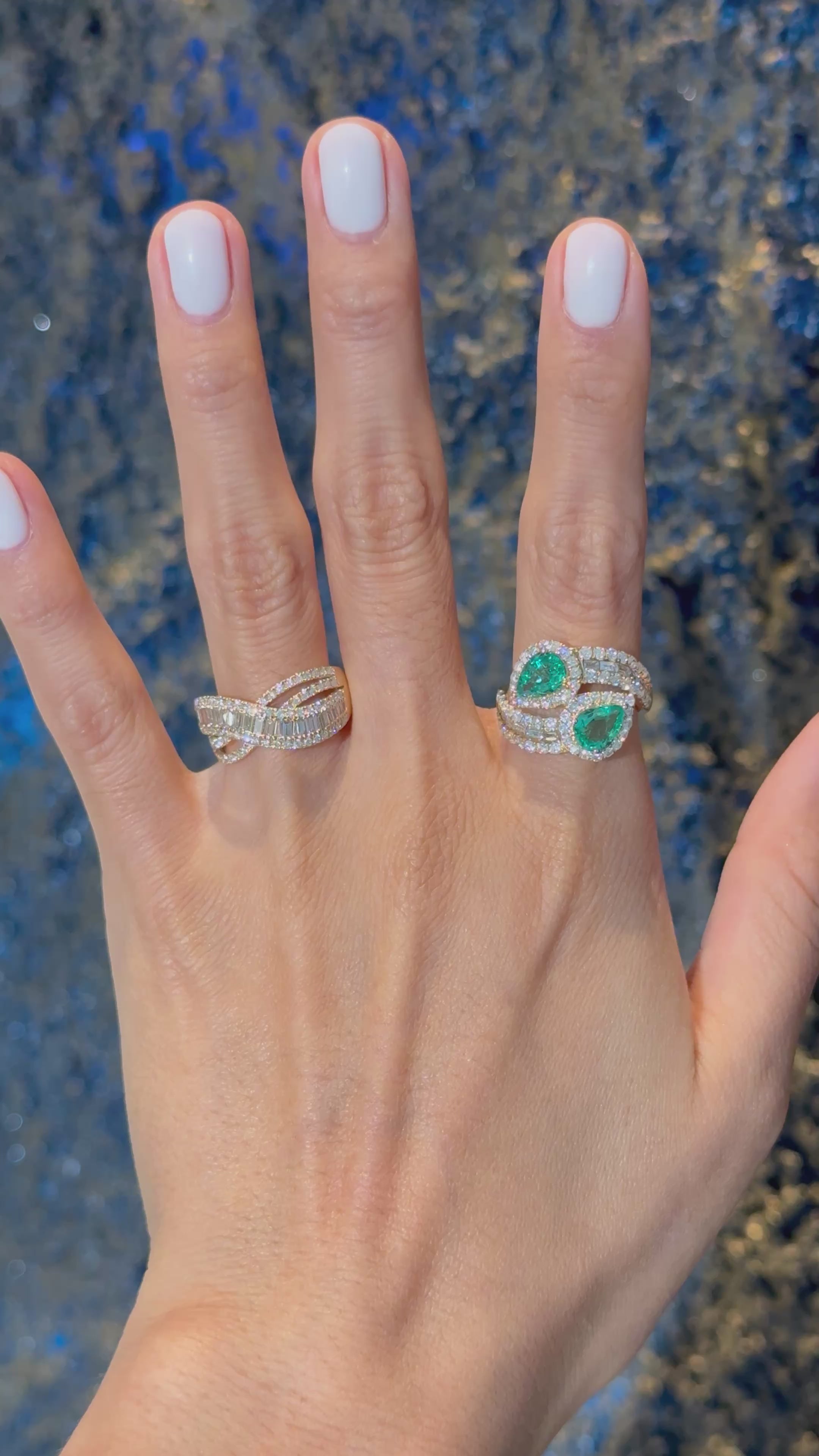 Statement Emerald Diamond Ring in 14K Yellow Gold