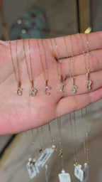 Diamond Initial “Q” Necklace in 14K Yellow Gold – 0.12 CTW Natural Diamonds